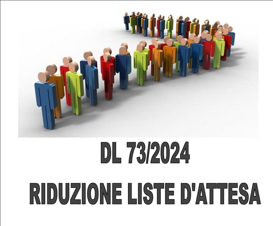 RIDUZIONE LISTE DI ATTESA - PUBBLICATO IL D-L 73/2024