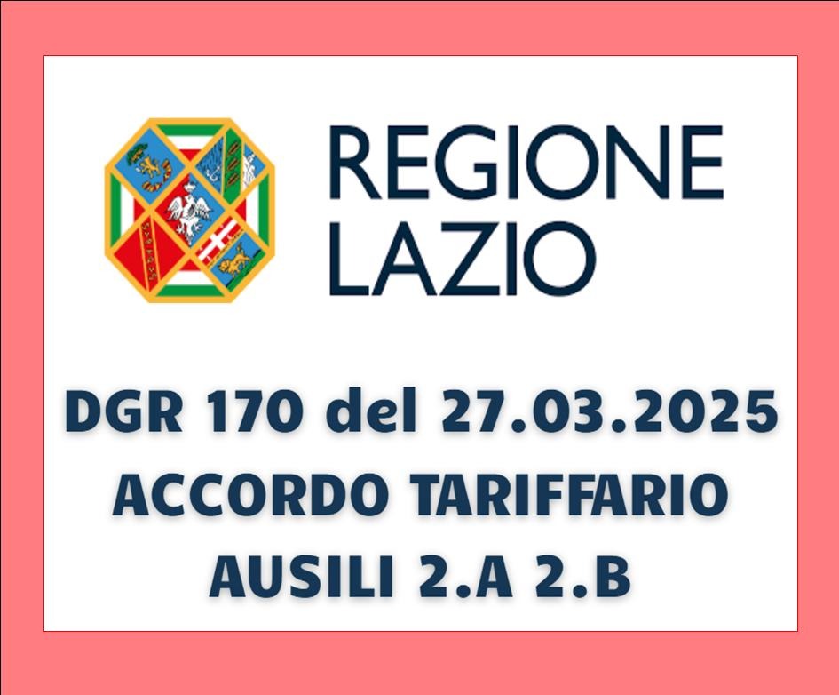 REGIONE LAZIO - TARIFFARIO AUSILI PROTESICI E MONOUSO