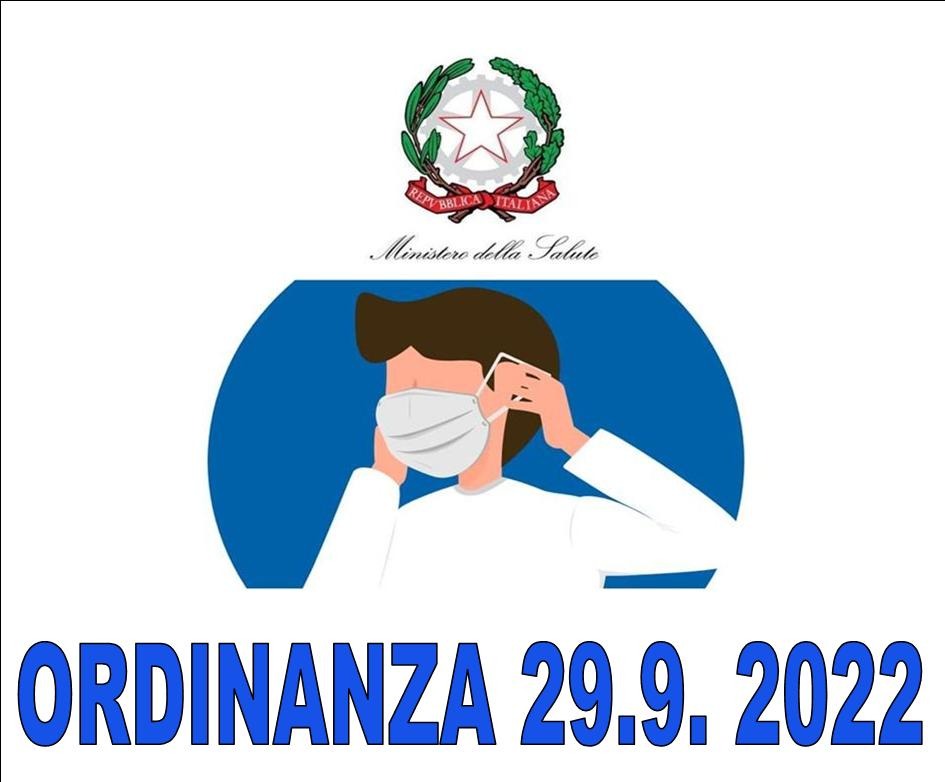 ORDINANZA MINSAL 29 SETTEMBRE 2022-PROROGA MASCHERINE STRUTTURE SANITARIE