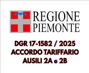 REGIONE PIEMONTE - APPROVAZIONE ACCORDO TARIFFARIO AUSILI 2A E 2B