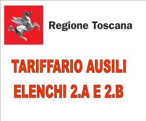 REGIONE TOSCANA   - TARIFFARIO AUSILI 2.A E 2.B